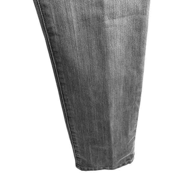 Chicos Platinum Gray Womens Stretch Mid Rise Ultimate Straight Leg Jeans 00R / 2 - Picture 4 of 16